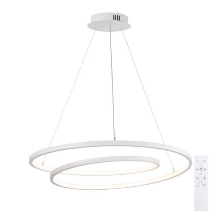 Brilagi - LED dimbare hanglamp met kabelophanging TWISTER LED/75W/230V 3000-6000K Ø 70 cm wit + afstandsbediening