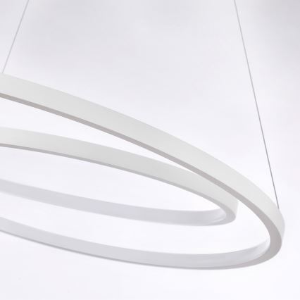 Brilagi - LED dimbare hanglamp met kabelophanging TWISTER LED/75W/230V 3000-6000K Ø 70 cm wit + afstandsbediening