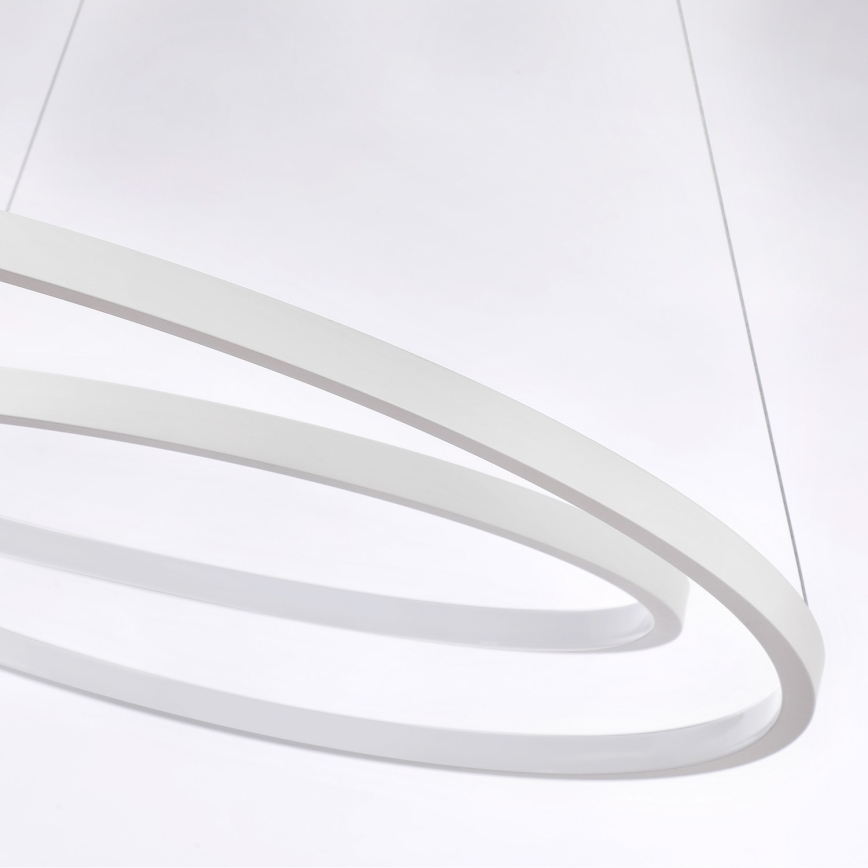 Brilagi - LED dimbare hanglamp met kabelophanging TWISTER LED/75W/230V 3000-6000K Ø 70 cm wit + afstandsbediening