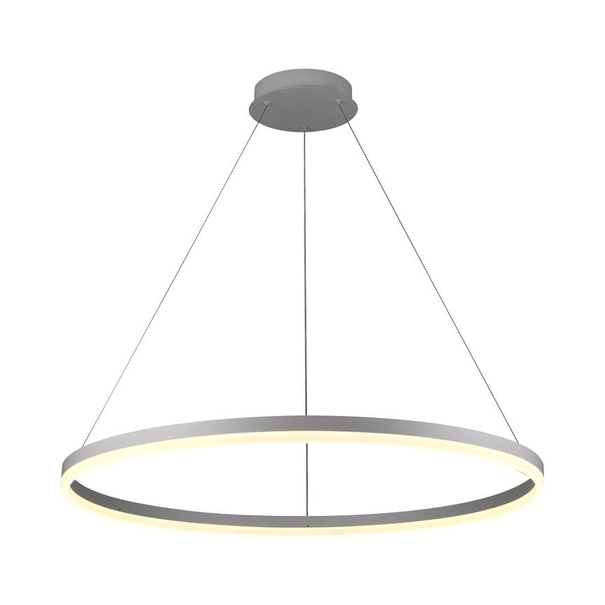 Brilagi - Dimbare LED-pendellamp CIRCLE, 55W/230V, 3000–6500K, Ø 80 cm, wit + afstandsbediening