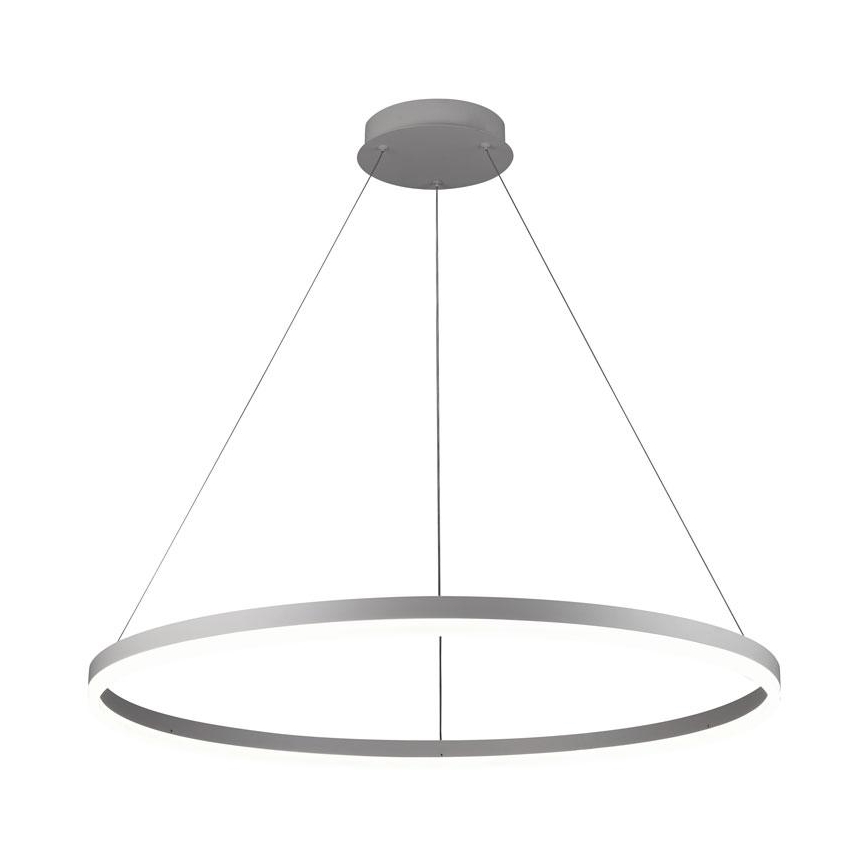 Brilagi - Dimbare LED-pendellamp CIRCLE, 55W/230V, 3000–6500K, Ø 80 cm, wit + afstandsbediening