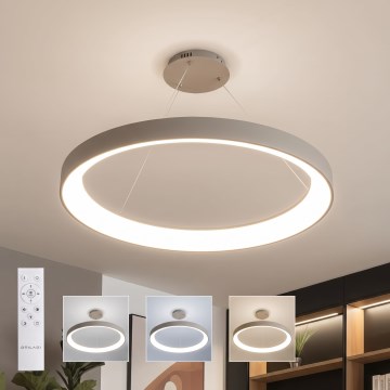 BRILAGI - LED dimbare hanglamp met kabel FALCON II LED/108W/230V 3000-6500K Ø 80 cm beige + afstandsbediening
