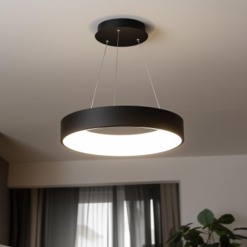 Brilagi - LED dimbare hanglamp met kabel FALCON LED/80W/230V 3000-6500K Ø 60 cm zwart + afstandsbediening