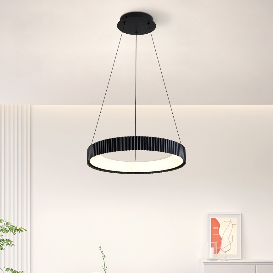 Brilagi - Dimbare LED-hanglamp aan kabel FALCON MODERN LED/30W/230V 3000–6500K Ø 40 cm zwart + afstandsbediening