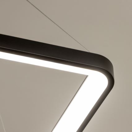 Brilagi - dimbare LED-hanglamp aan een kabel FALCON SLIM LED/50W/230V 3000-6500K 50x50 cm zwart + afstandsbediening