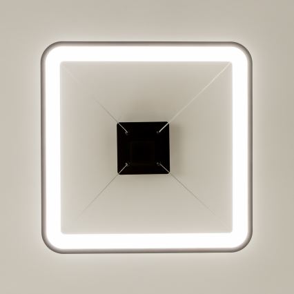 Brilagi - dimbare LED-hanglamp aan een kabel FALCON SLIM LED/50W/230V 3000-6500K 50x50 cm zwart + afstandsbediening