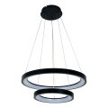 Brilagi - LED-dimbare hanglamp met kabel FALCON SLIM LED/68W/230V 3000-6500K Ø 50 cm zwart + afstandsbediening