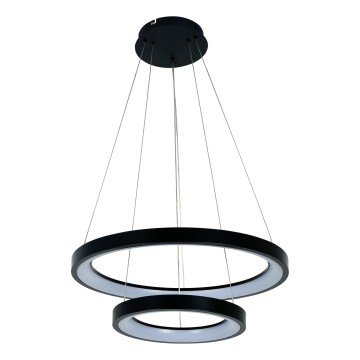 Brilagi - LED-dimbare hanglamp met kabel FALCON SLIM LED/68W/230V 3000-6500K Ø 50 cm zwart + afstandsbediening