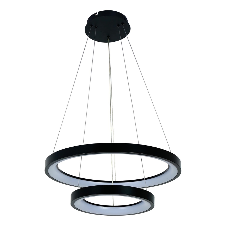 Brilagi - LED-dimbare hanglamp met kabel FALCON SLIM LED/68W/230V 3000-6500K Ø 50 cm zwart + afstandsbediening