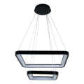 Brilagi - LED dimbare hanglamp met kabel FALCON SLIM LED/78W/230V 3000-6500K 50x50 cm zwart + afstandsbediening