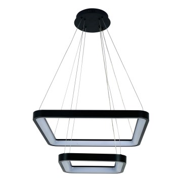 Brilagi - LED dimbare hanglamp met kabel FALCON SLIM LED/78W/230V 3000-6500K 50x50 cm zwart + afstandsbediening