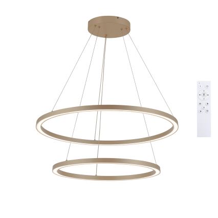 Brilagi - Dimbare LED-hanglamp met kabel PORTOFINO LED/98W/230V 3000-6000K Ø 80 cm beige + afstandsbediening