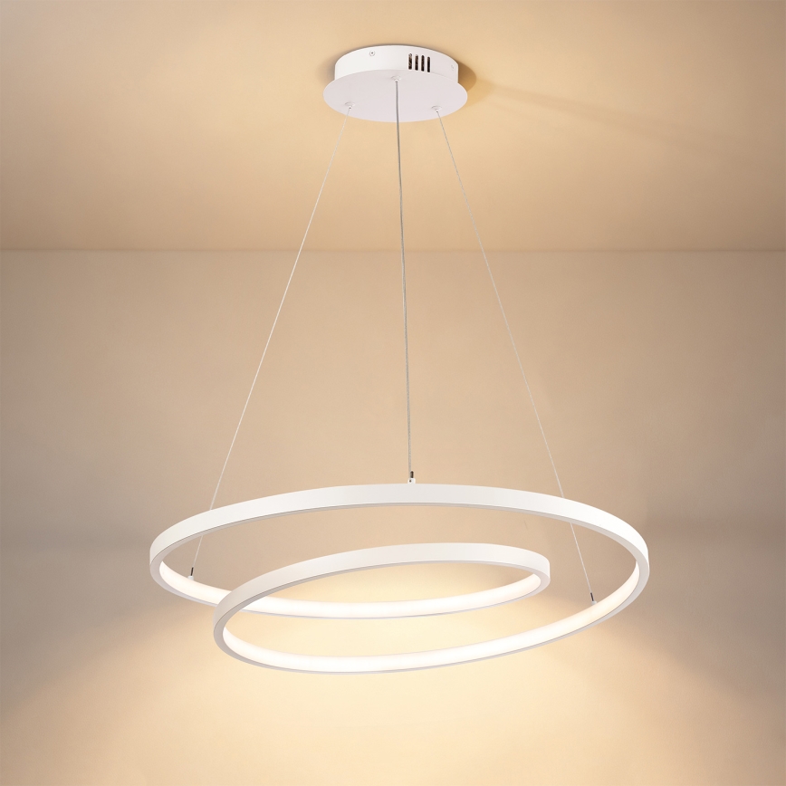 Brilagi - Dimbare LED-hanglamp met kabel TWISTER LED/48W/230V 3000-6000K Ø 50 cm wit + afstandsbediening