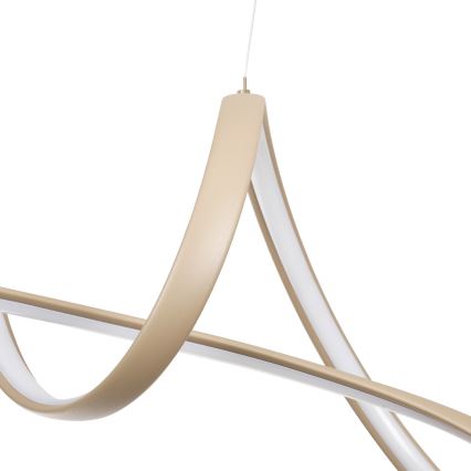 Brilagi - LED-dimbare hanglamp aan kabel TWISTER LED/60W/230V 3000-6000K beige + afstandsbediening