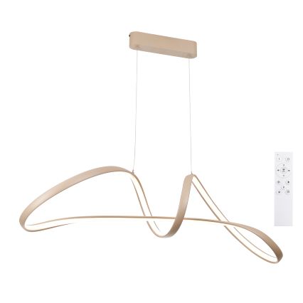 Brilagi - LED-dimbare hanglamp aan kabel TWISTER LED/60W/230V 3000-6000K beige + afstandsbediening