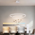 Brilagi - LED dimbare hanglamp met kabelophanging TWISTER LED/75W/230V 3000-6000K Ø 70 cm wit + afstandsbediening