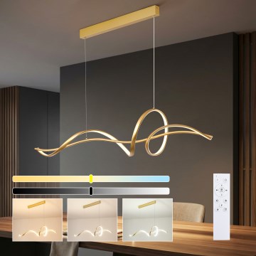 Brilagi - LED dimbare kabelhanglamp SIGNATURE LED/55W/230V 3000-6000K 120x23 cm goud + afstandsbediening