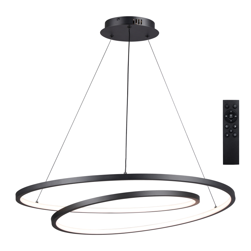Brilagi - Dimbare LED-hanglamp aan kabel TWISTER LED/105W/230V 3000-6000K Ø 100 cm zwart + afstandsbediening