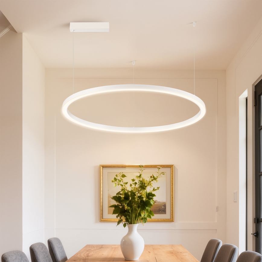 Brilagi - Dimbare LED-hanglamp aan kabel PORTOFINO LED/60W/230V 3000-6000K Ø 80 cm wit + afstandsbediening