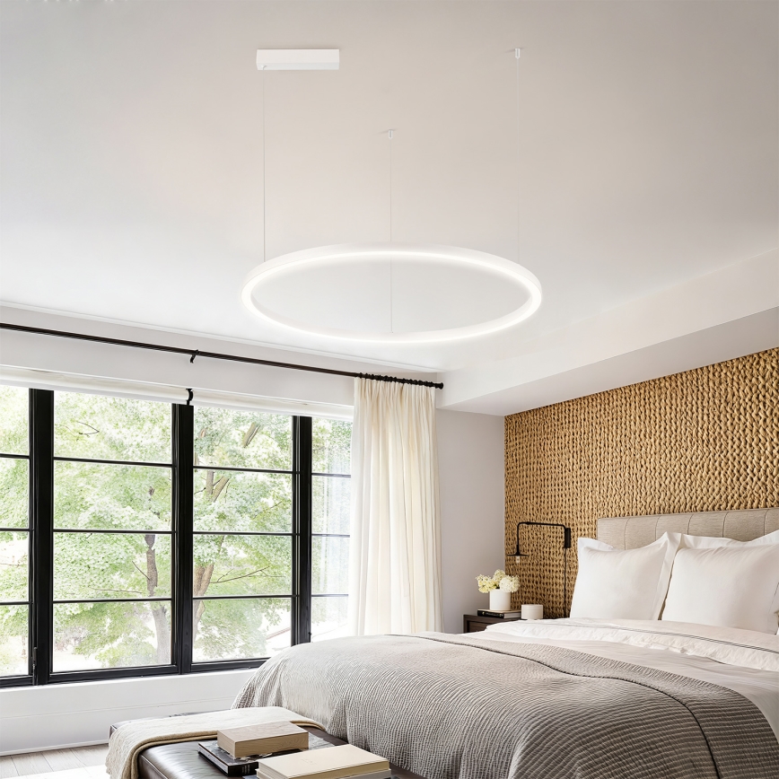 Brilagi - Dimbare LED-hanglamp aan kabel PORTOFINO LED/60W/230V 3000-6000K Ø 80 cm wit + afstandsbediening