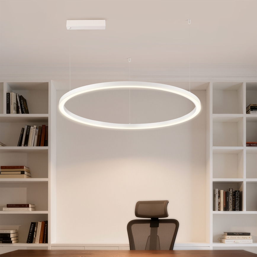 Brilagi - Dimbare LED-hanglamp aan kabel PORTOFINO LED/60W/230V 3000-6000K Ø 80 cm wit + afstandsbediening