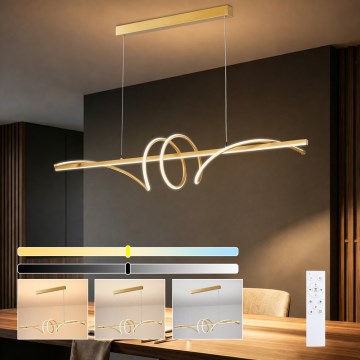 BRILAGI - LED dimbare kroonluchter aan kabel SIGNATURE LED/50W/230V 3000-6000K 120 cm goud + afstandsbediening