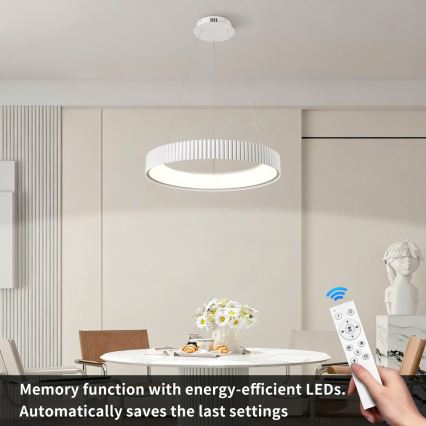 BRILAGI - Dimbare hanglamp aan kabel FALCON MODERN LED/54W/230V 3000-6000K Ø 60 cm wit + afstandsbediening
