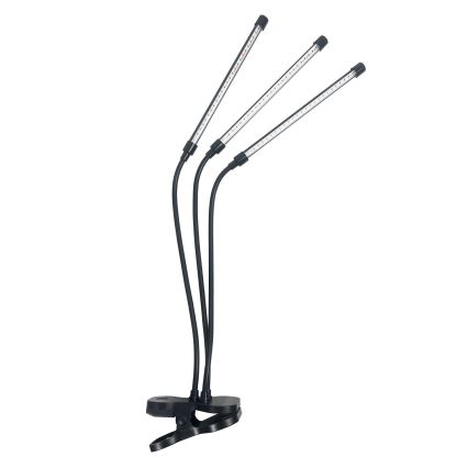 Brilagi - LED Dimbaar flexibel tafellamp met clip voor het kweken van planten VITABLOOM 3xLED/10W/230V zwart