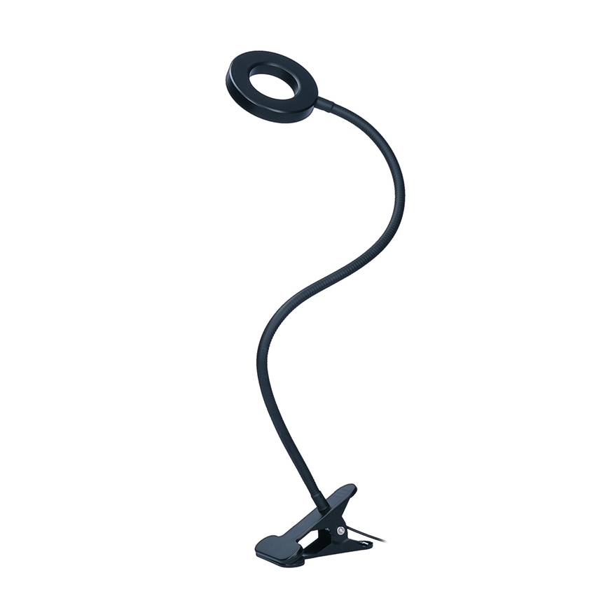 Brilagi -LED Dimbare lamp met klem ORBELA LED/8W/5V 3000/4000/5000K zwart