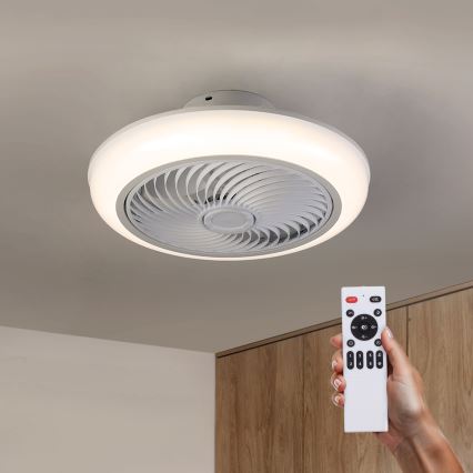 Brilagi - LED dimbare plafondlamp met ventilator LED/30W/230V 3000-6500K wit + afstandsbediening