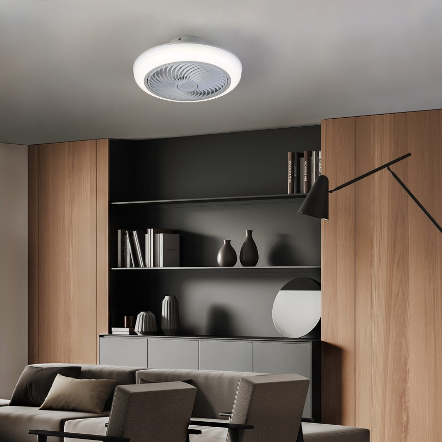 Brilagi - LED dimbare plafondlamp met ventilator LED/30W/230V 3000-6500K wit + afstandsbediening