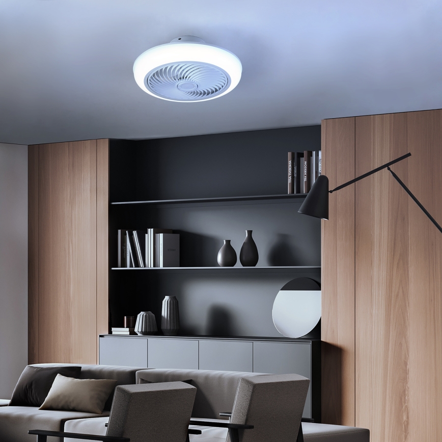 Brilagi - LED dimbare plafondlamp met ventilator LED/30W/230V 3000-6500K wit + afstandsbediening