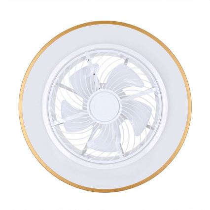 Brilagi - Dimbare LED-plafondlamp met ventilator LED/38W/230V 3000-6500K 3000-6500K Ø 50 cm goudkleurig + afstandsbediening