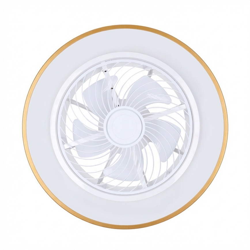 Brilagi - Dimbare LED-plafondlamp met ventilator LED/38W/230V 3000-6500K 3000-6500K Ø 50 cm goudkleurig + afstandsbediening