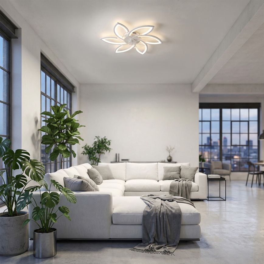 Brilagi - LED dimbare plafondlamp met ventilator LED/50W/230V 3000-6500K wit + afstandsbediening