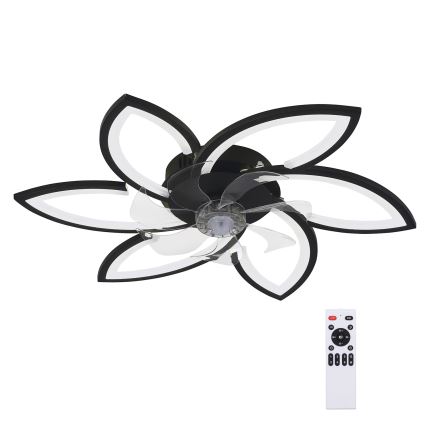 Brilagi - LED dimbare plafondlamp met ventilator LED/50W/230V 3000-6500K zwart + afstandsbediening