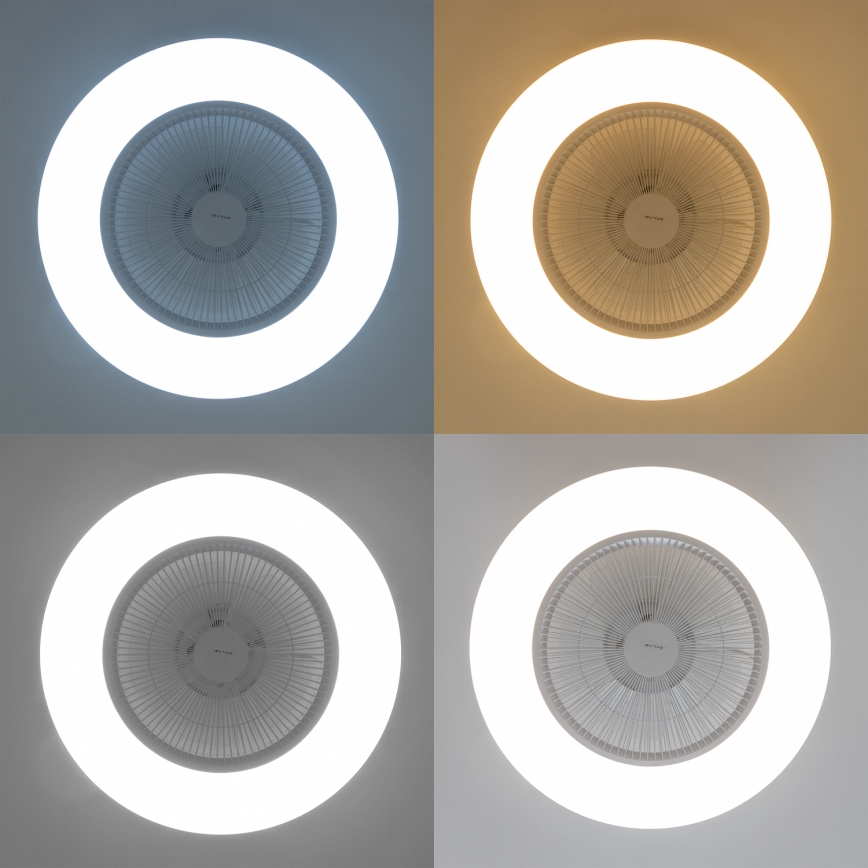 Brilagi - LED dimbare plafondventilator AURA LED/38W/230V 3000-6000K wit + afstandsbediening