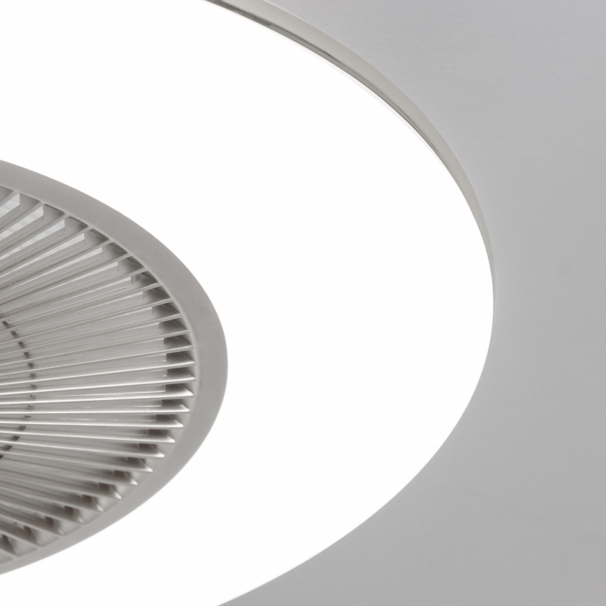 Brilagi - LED dimbare plafondventilator AURA LED/38W/230V 3000-6000K zilver + afstandsbediening