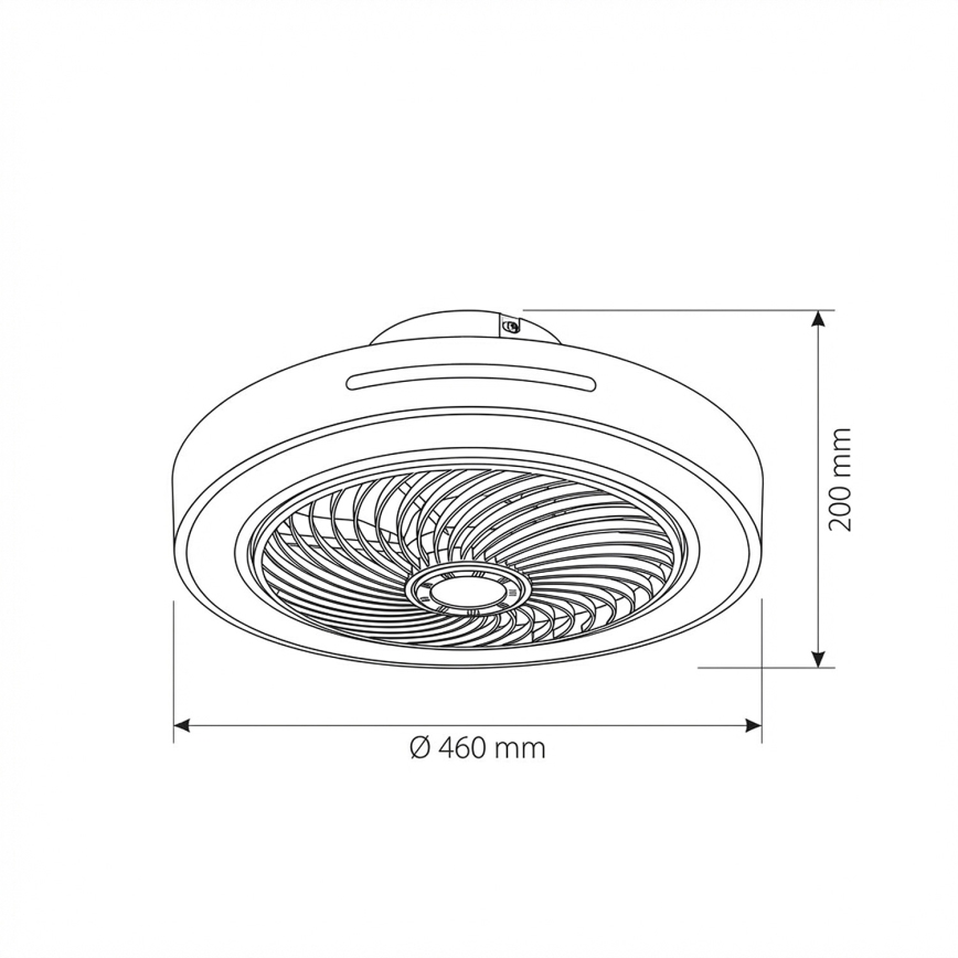 Brilagi - Dimbare LED-plafondlamp met ventilator LED/38W/230V 3000–6500K Ø46 cm wit + afstandsbediening