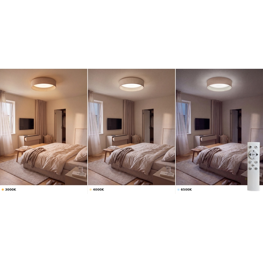 Brilagi - LED-dimbare plafondlamp VELVET SMART VARI LED/24W/230V 3000-6500K Ø 45 cm beige + afstandsbediening