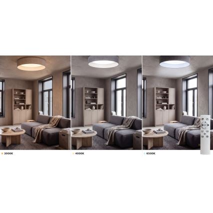 Brilagi - LED-dimbare plafondlamp VELVET SMART VARI LED/24W/230V 3000-6500K Ø 45 cm grijs + afstandsbediening