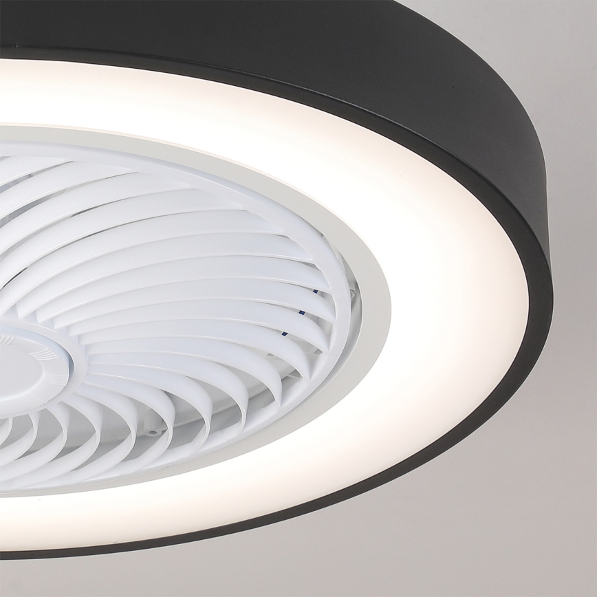 Brilagi - Dimbare LED-plafondventilator LED/30W/230V 3000-6500K Ø 50 cm zwart + afstandsbediening