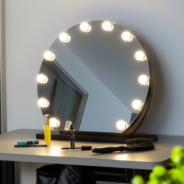 Brilagi - LED dimbare make-up spiegel HOLLYWOOD LED/12W/230V 3000/4000/6500K