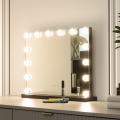 Brilagi - LED dimbare make-up spiegel HOLLYWOOD LED/15W/230V 3000/4000/6500K