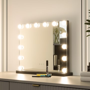 Brilagi - LED dimbare make-up spiegel HOLLYWOOD LED/15W/230V 3000/4000/6500K