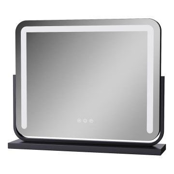Brilagi - LED-dimbare make-upspiegel CALIFORNIA LED/22W/230V 3000/4000/6500K 58x43 cm zwart