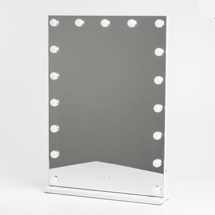 BRILAGI - LED dimbare make-upspiegel HOLLYWOOD LED/15W/230V CCT + 2x USB 55x77 cm wit