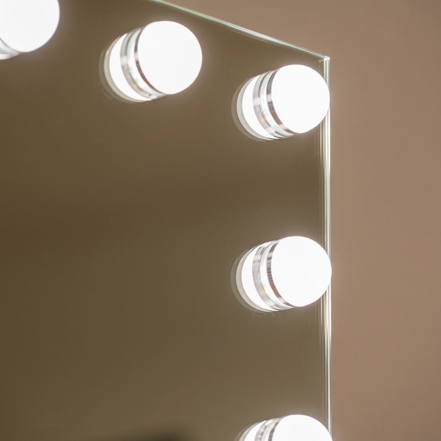 BRILAGI - LED dimbare make-upspiegel HOLLYWOOD LED/15W/230V CCT + 2x USB 55x77 cm wit