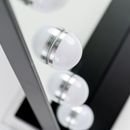 BRILAGI - Dimbare make-upspiegel HOLLYWOOD LED/15W/230V CCT + 2x USB 55x77 cm zwart