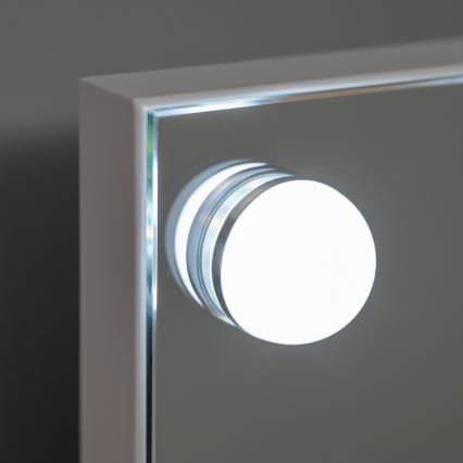BRILAGI - Dimbare LED make-upspiegel HOLLYWOOD LED/15W/230V CCT + 2x USB 60x50 cm wit